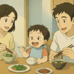 가족과 함께 먹는 시간은 아기의 몸과 마음을 모두 자라게 해요